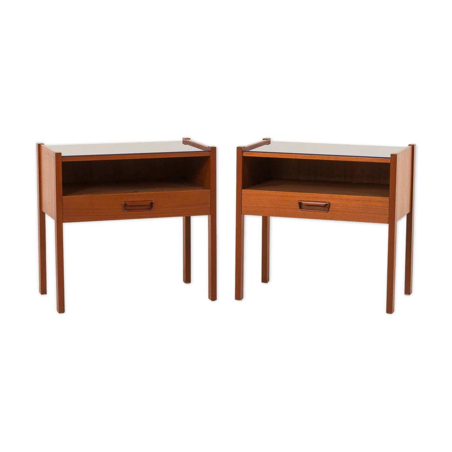 Italian mid century bedside tables, vintage nightstands, 1960s