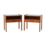 Italian mid century bedside tables, vintage nightstands, 1960s