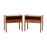 Italian mid century bedside tables, vintage nightstands, 1960s