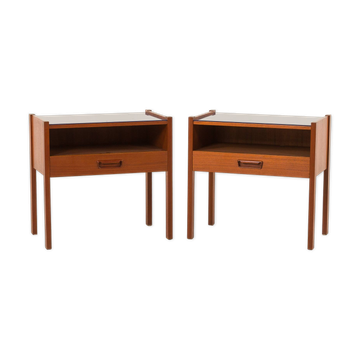 Italian mid century bedside tables, vintage nightstands, 1960s