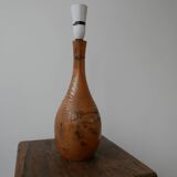 Mid-Century English Burr Wood Table Lamp