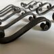 Set of 11 knife holders in beaten iron Provence 1950