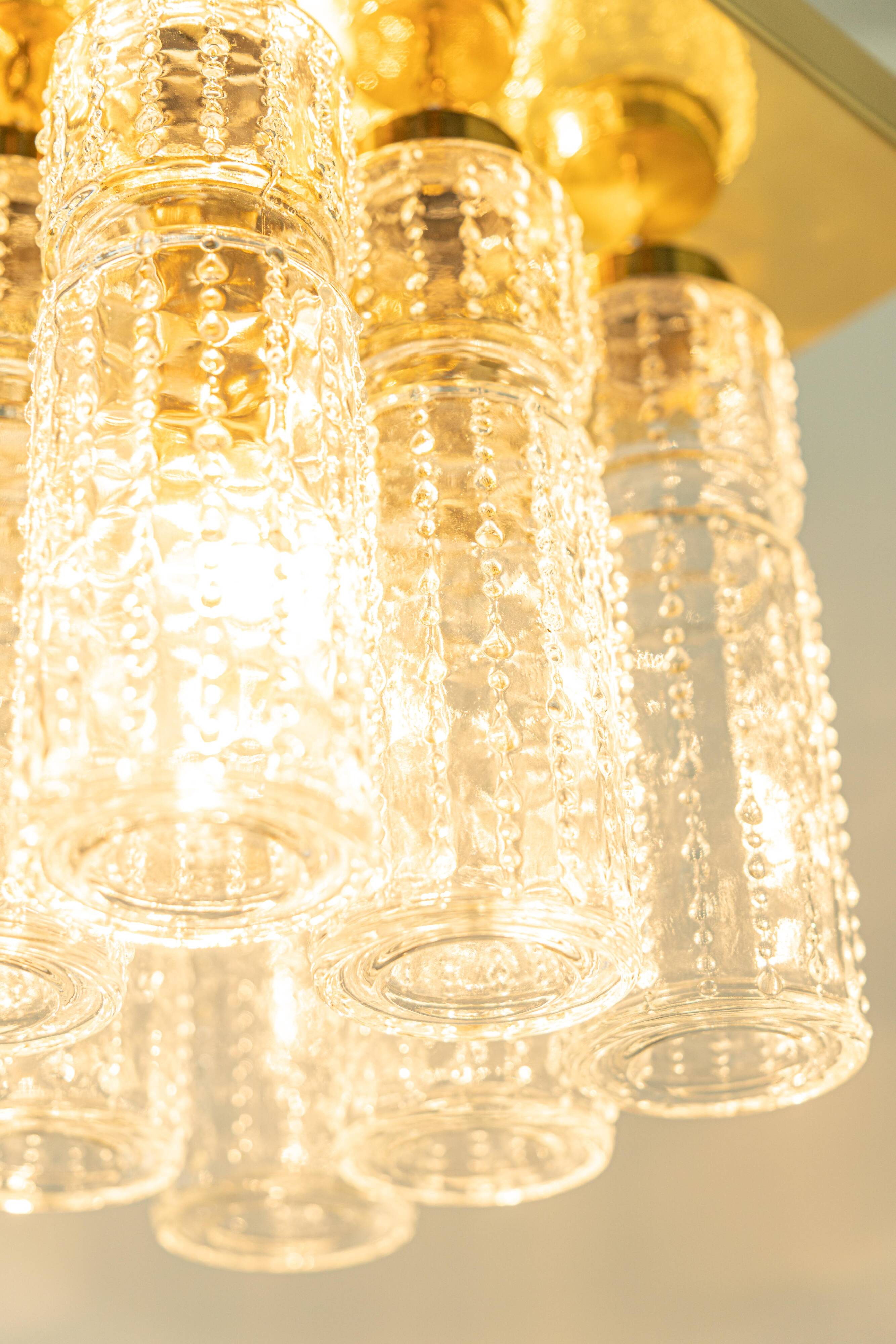 Glass ceiling lights Limburg, Germany, 1970s