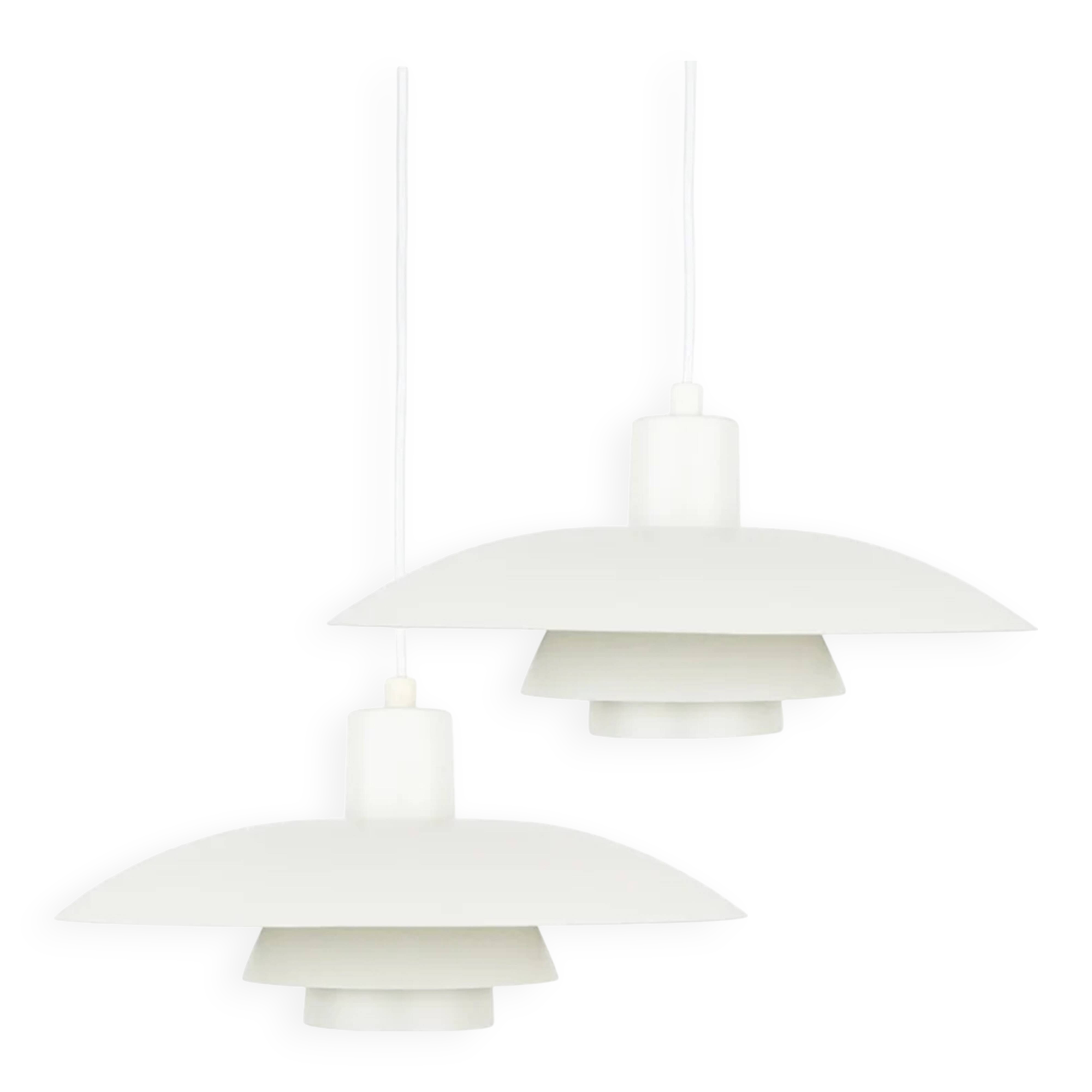 Pair of 2 Danish vintage pendant lamps by Poul Henningsen, Louis Poulsen, 1966