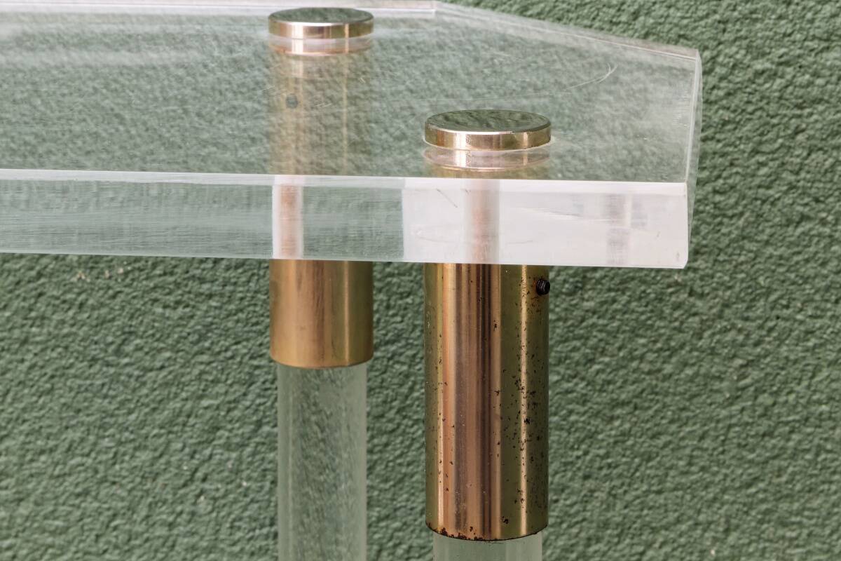 Console, altuglass, 1970s, in the style of Charles Hollis Jones.