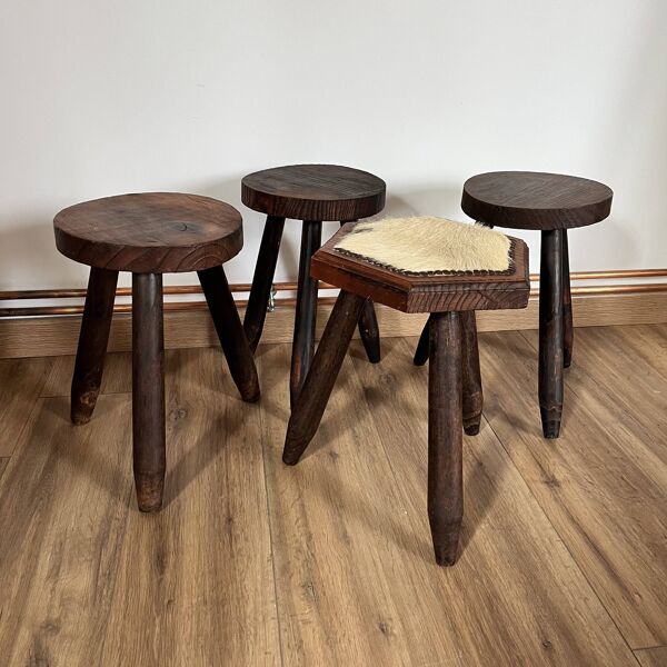 Ensemble de 4 tabourets dépareillés