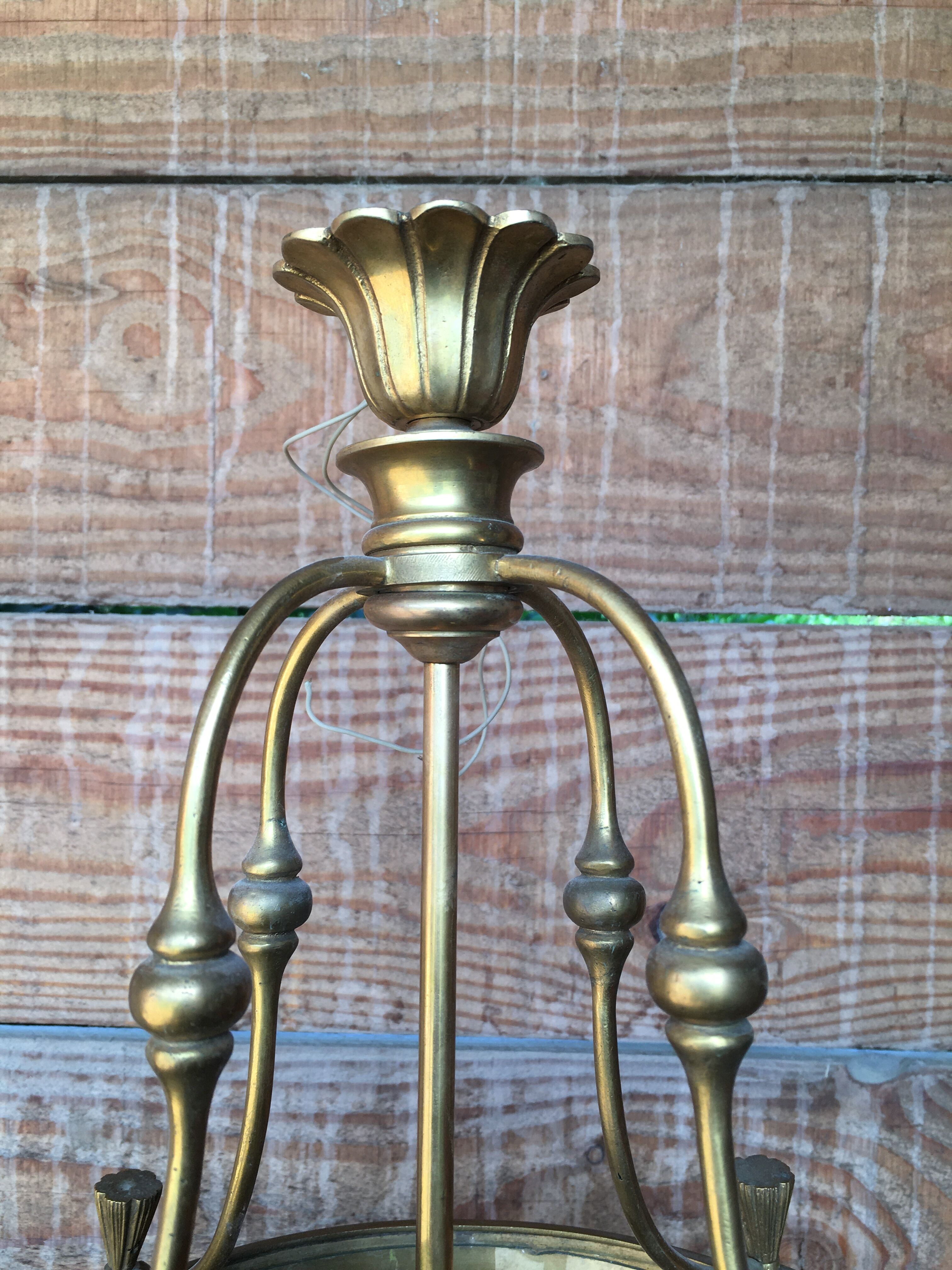 Golden bronze round lantern