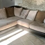 Leather art deco sofa