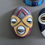 Collection of 3 African ceramic masks