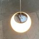 Mid-Century German Glass and Metal Ball Pendant