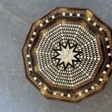 Large Ottoman pedestal table in ebony and mother-of-pearl, 19th century