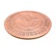 Round vintage brutalist coffee table by VAD Trævarefabrik with copper top
