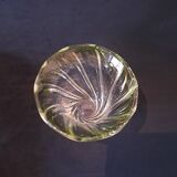 Val Saint Lambert Crystal 'Torsade' Vase in Gradient Apple Green