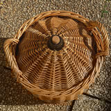 Demijohn covered with wicker