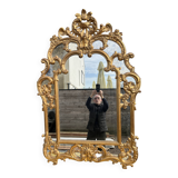 Miroir Doré à parcloses  de Style Régence Louis XV