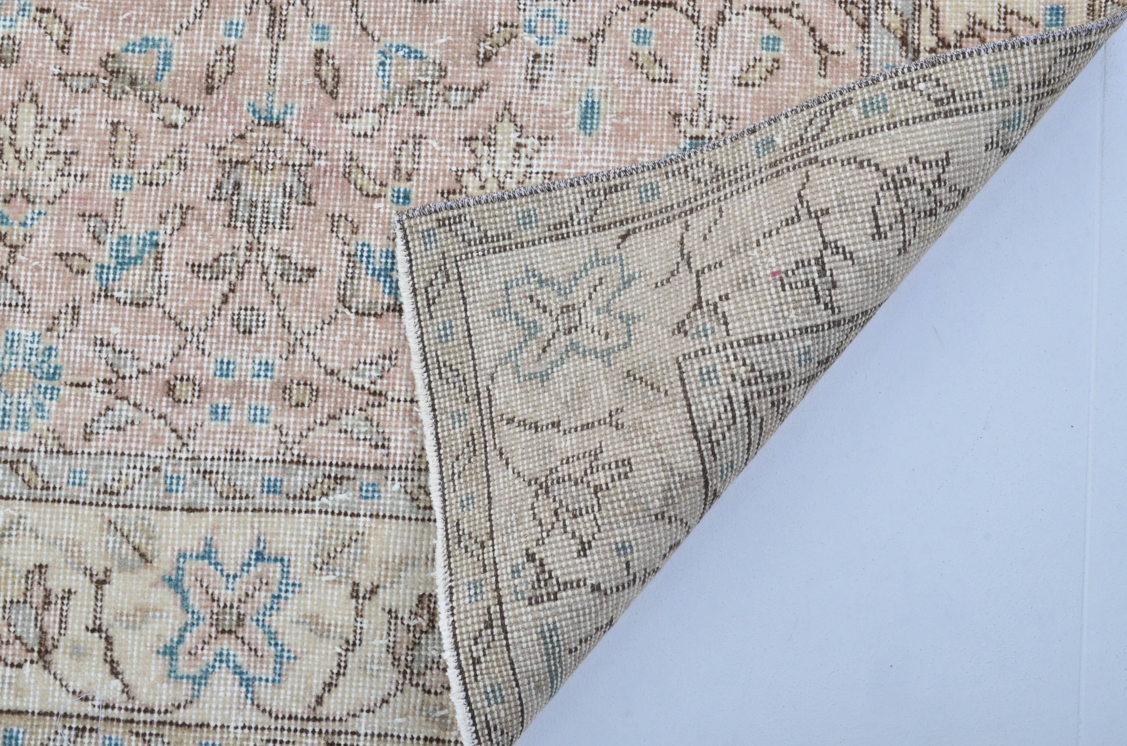 Light Pink & Turqouise Floor Carpet sku 3130