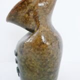 Vase signed 1970 design vintage 70's modernist décor ceramic tissue