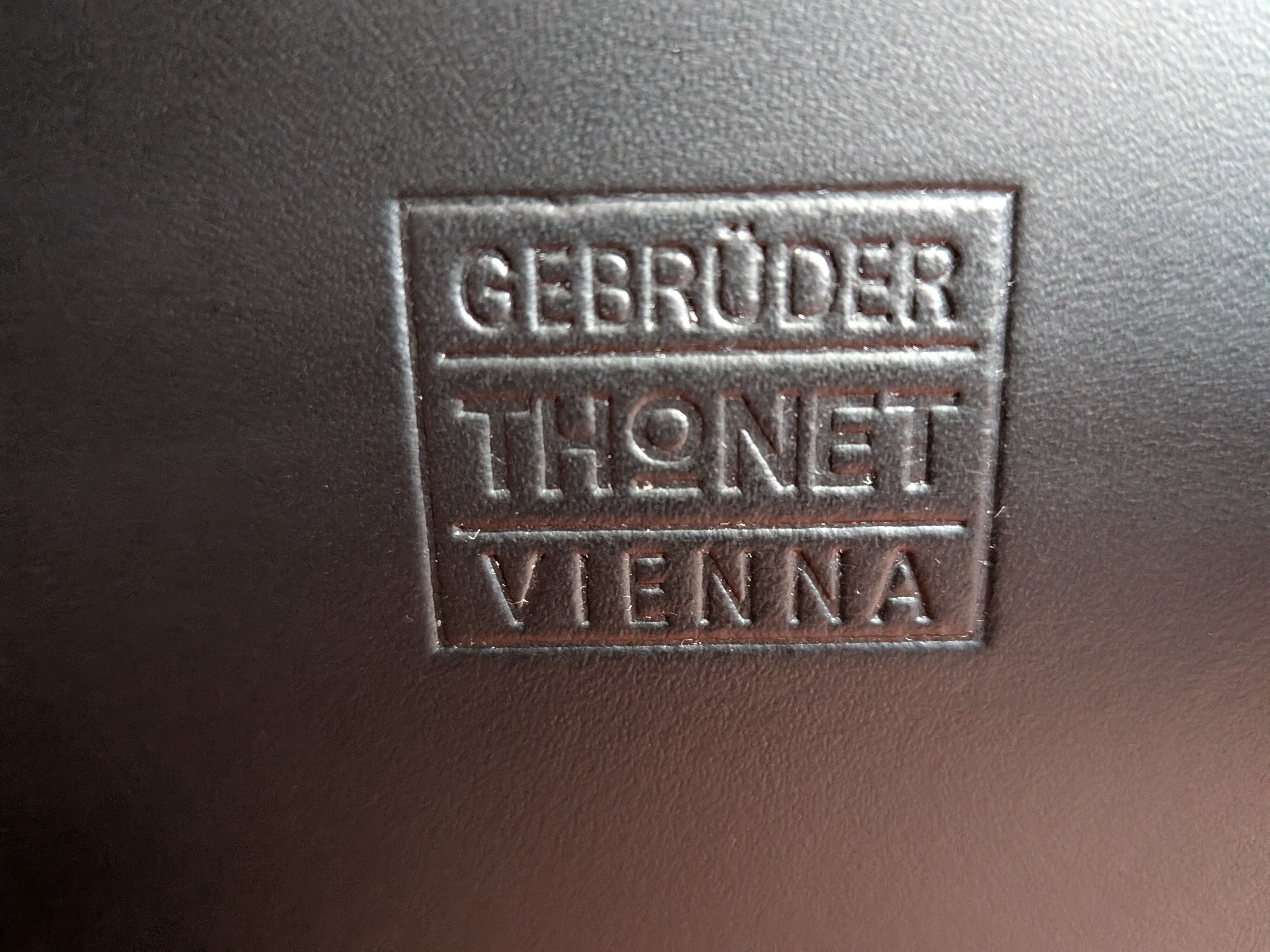 4 leather Twiggy chairs by Gebrüder Thonet