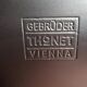 4 leather Twiggy chairs by Gebrüder Thonet