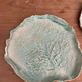 Pair of cabbage leaf dessert plates