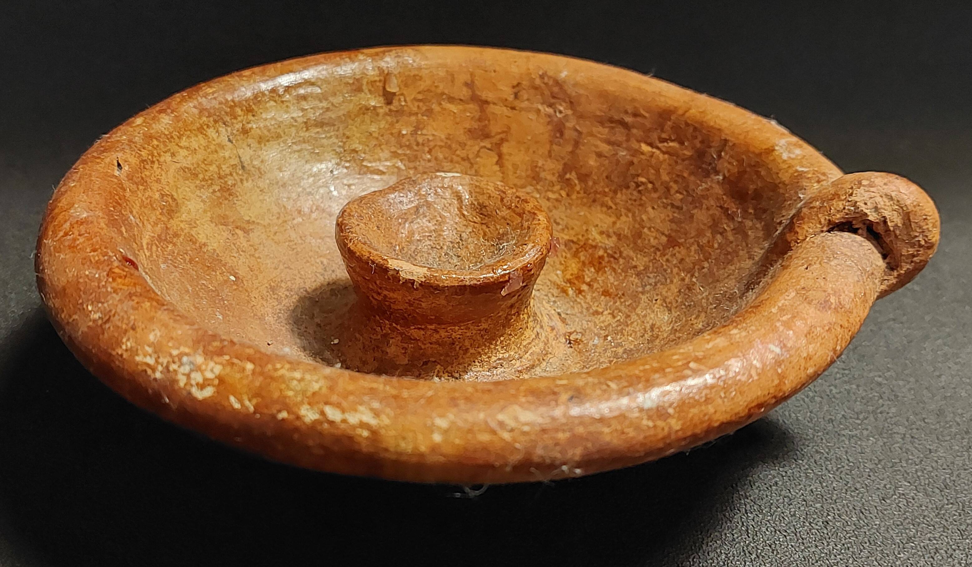Handheld terracotta candlestick Africa mid-20th century
