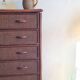 Commode en rotin vintage circa années 70