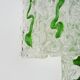 Mid-Century Italian Chandelier with Hanging Glass Plates Green Decor