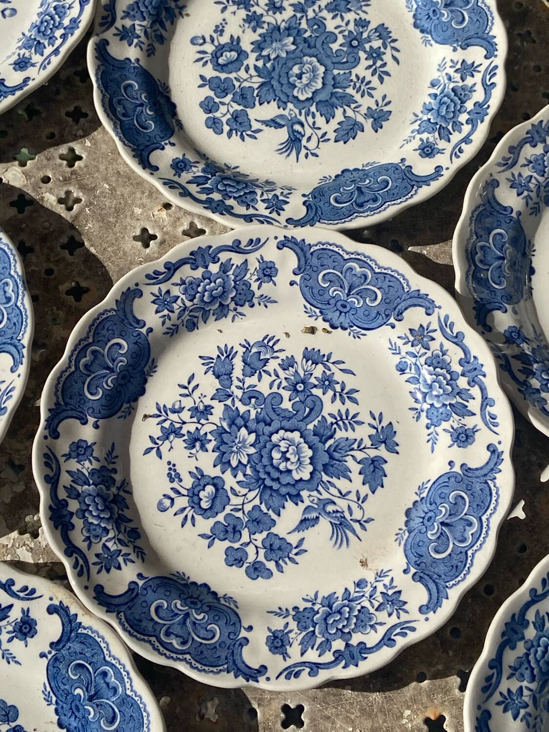 Ridgeway 12-piece dessert plate set – Windsor pattern – earthenware