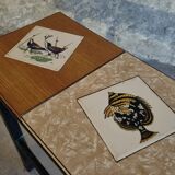 Vintage coffee table with tiles
