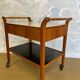 Scandinavian modern teak serving cart with drawers, Sweden, 1950s