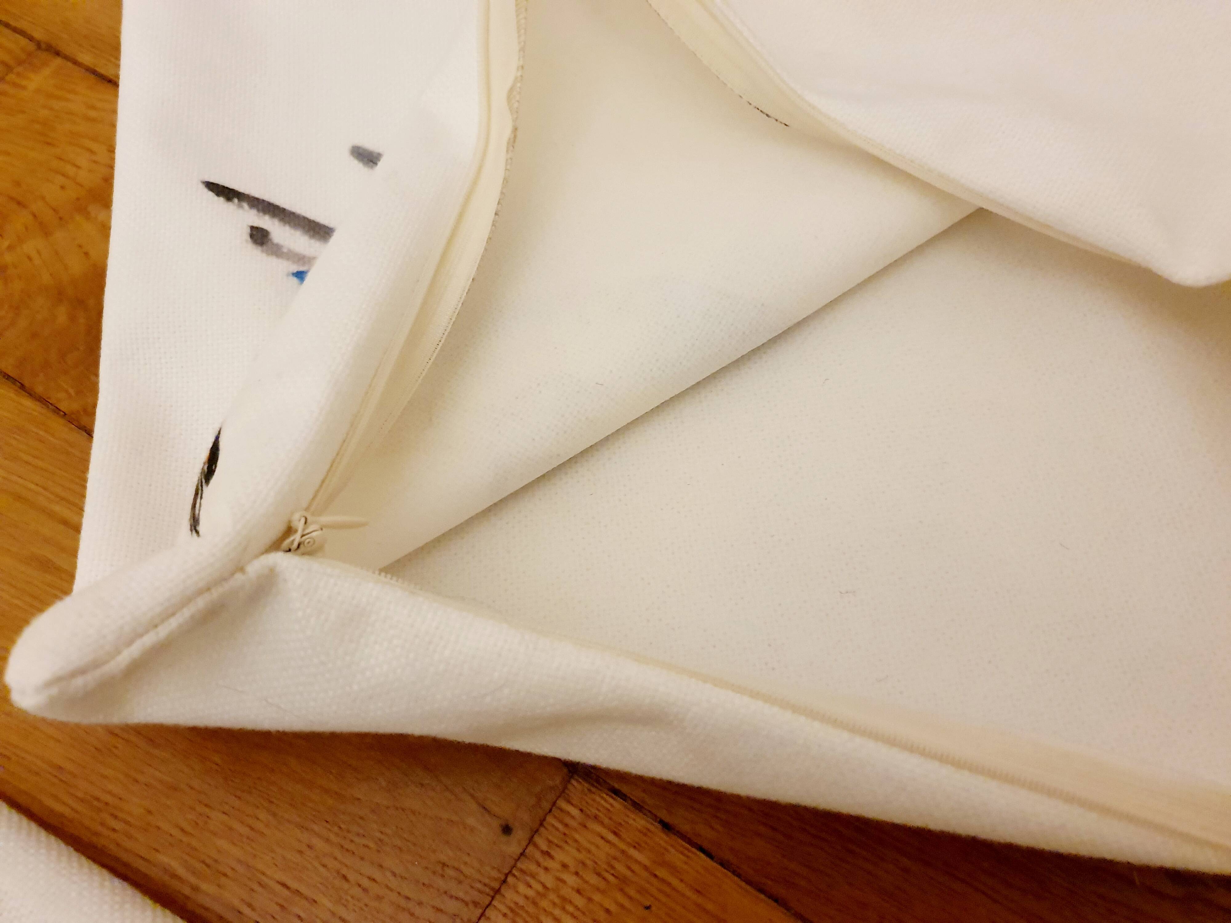 Housses de coussin en lin "oiseaux" Samantha & Emma