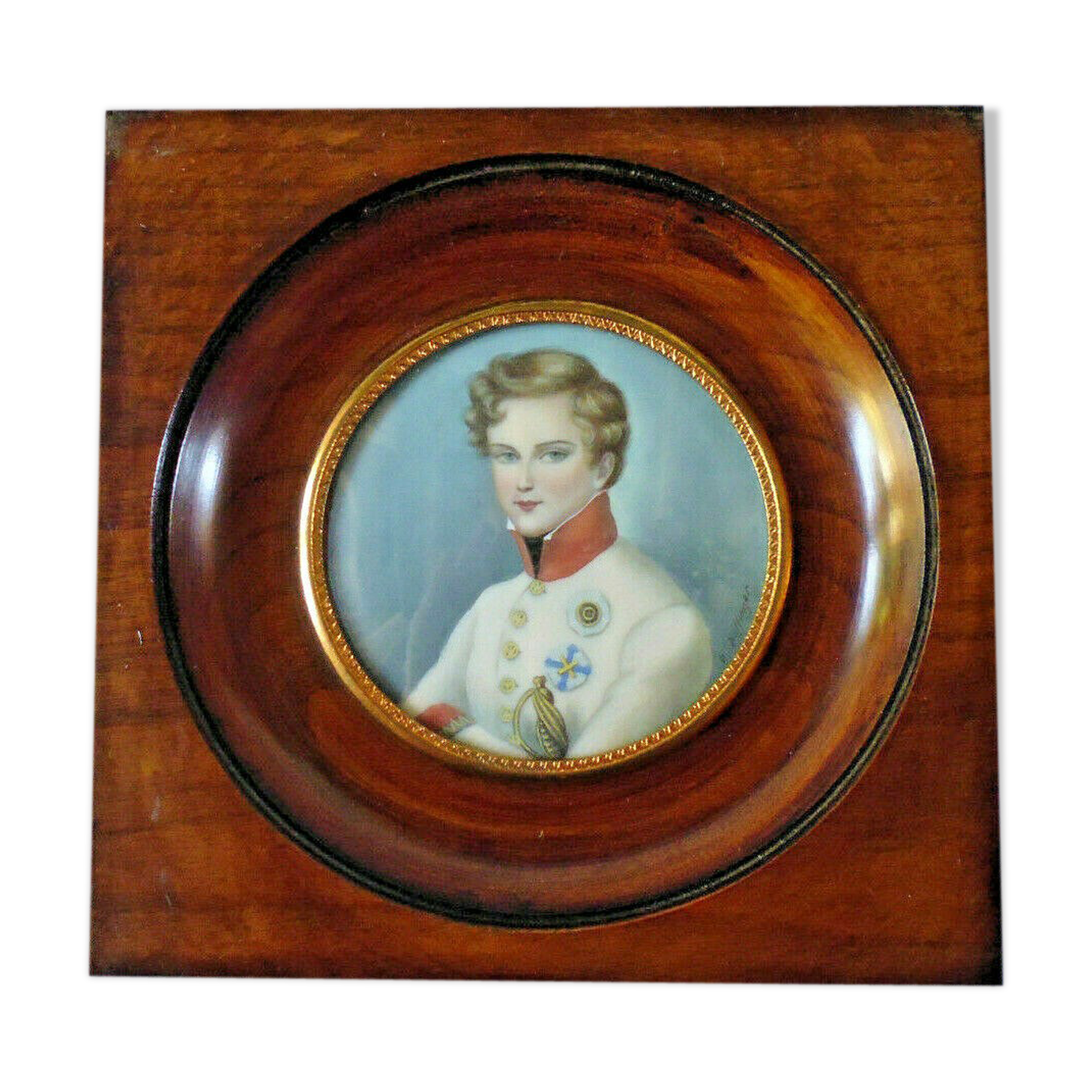 Portrait miniature painting Napoleon II the Aiglon by D' Daffinger 19th 19th 19th