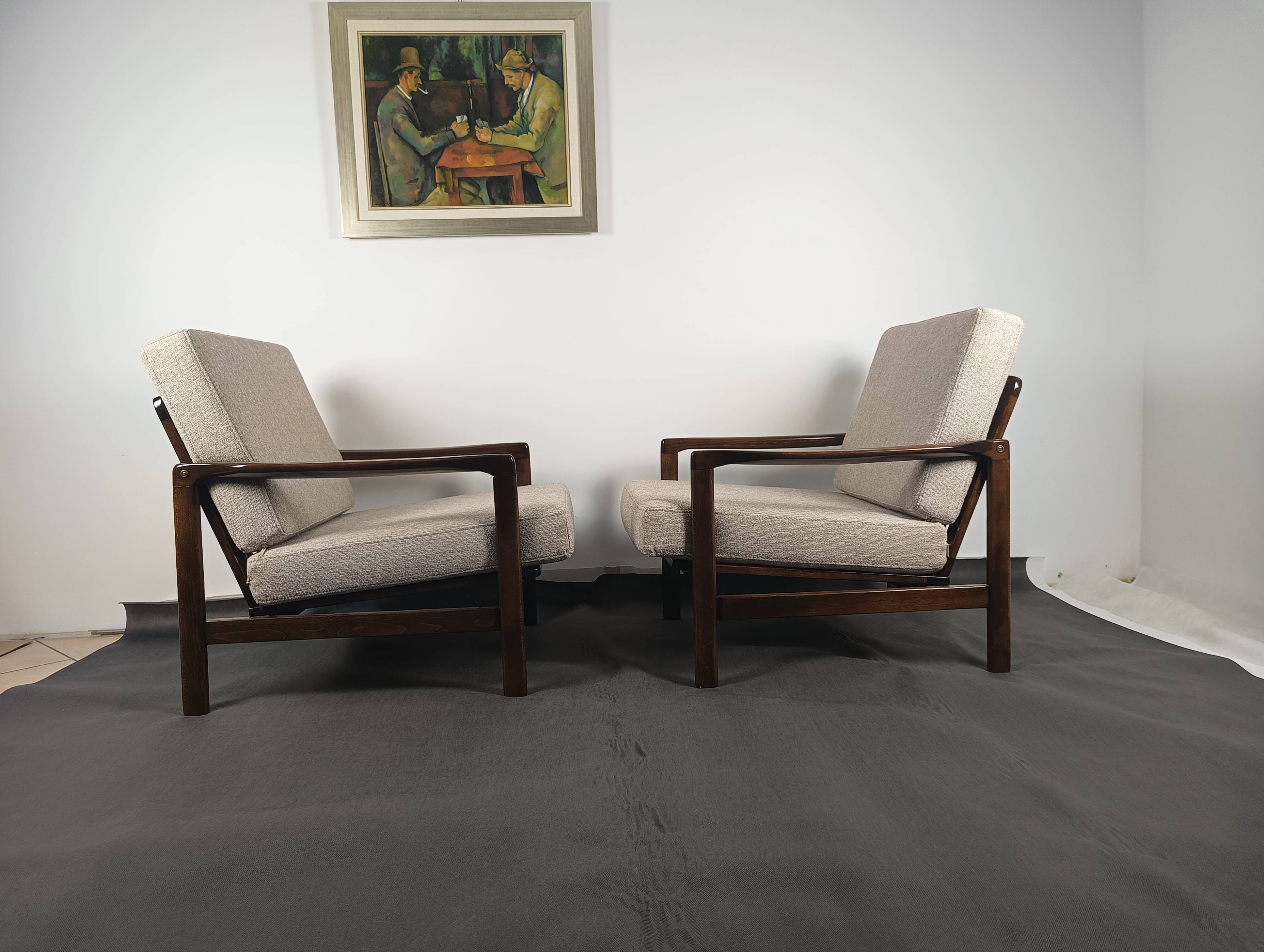 Vintage Armchair by Zenon Bączyk 1960.  Set of 2
