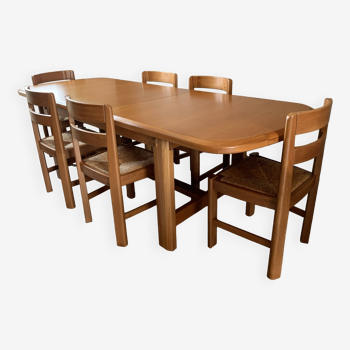 Elm dining room set from Maison Regain