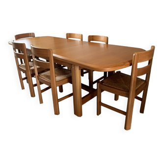 Elm dining room set from Maison Regain