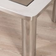 Vintage 60's table in chromed metal and glass, italian design