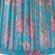 New handcrafted lampshade in vintage silk sari, turquoise pink floral.