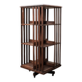 Bibliothèque tournante en bois début XXème