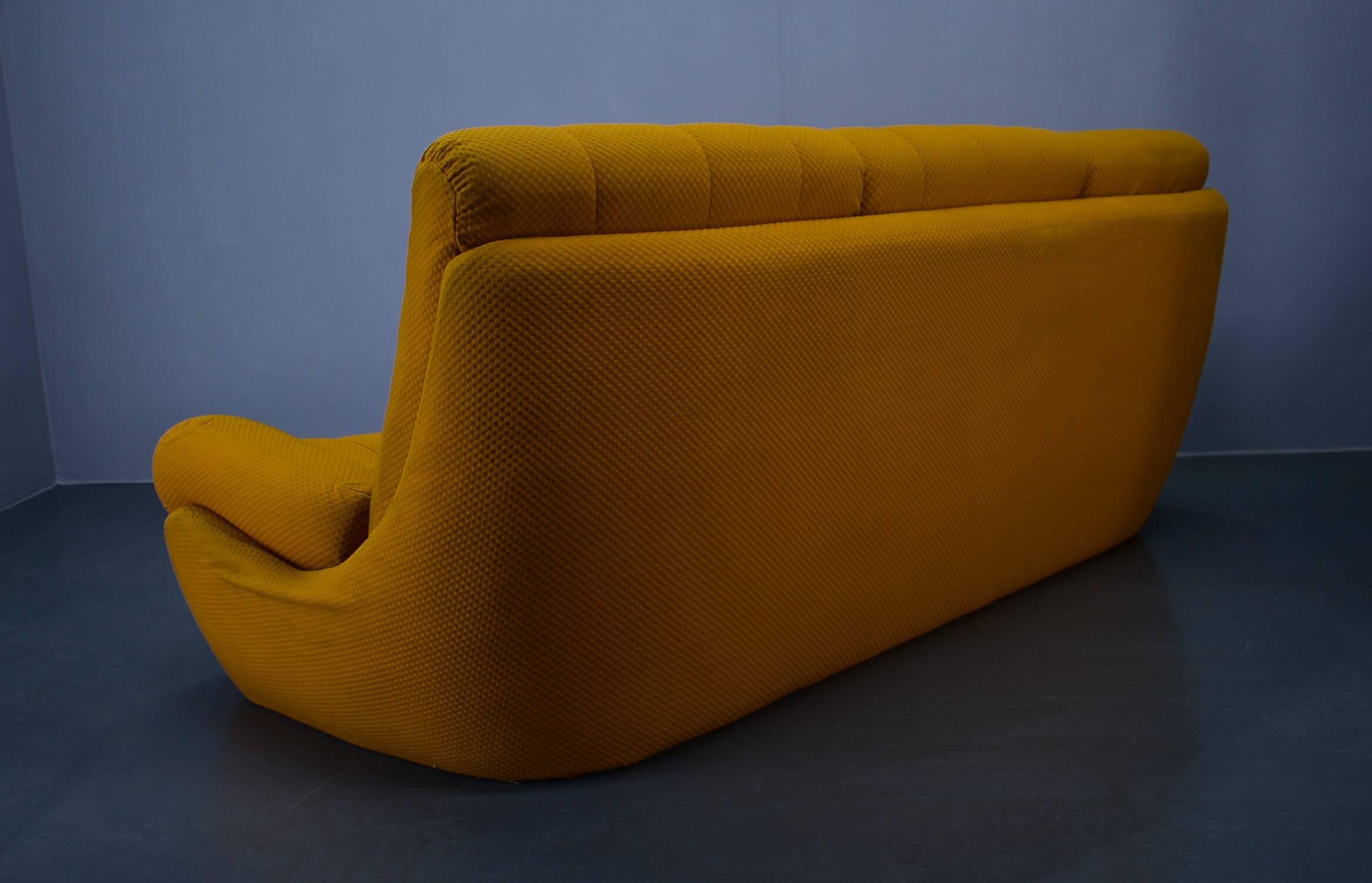 20th century, yellow Atlantis three-seater sofa, 1960s