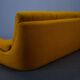 20th century, yellow Atlantis three-seater sofa, 1960s