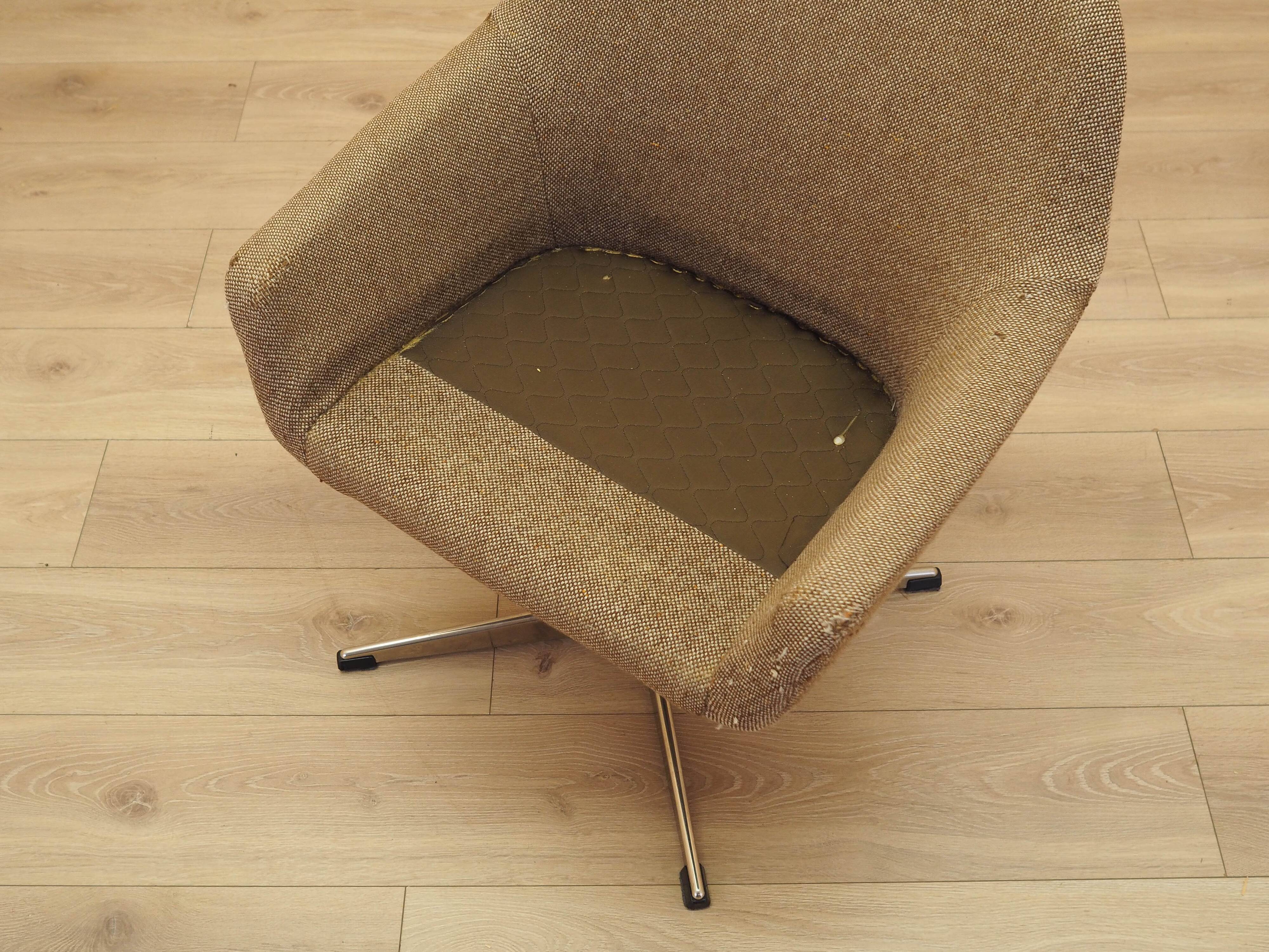 Brown armchair, Danish design, 1970s, production: Denmark