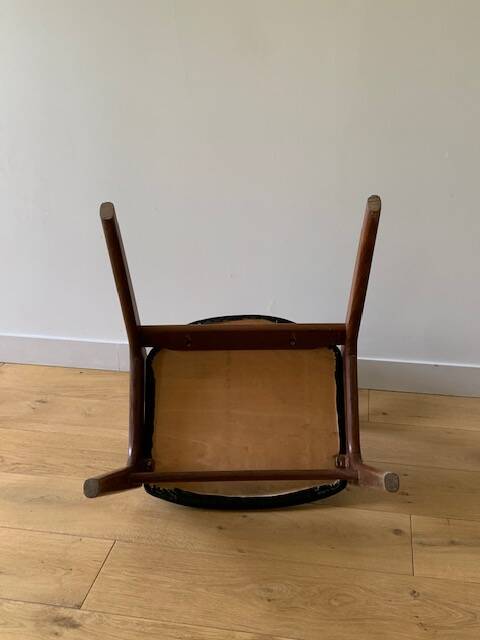 Danish teak and leather chair from the 60s/70s