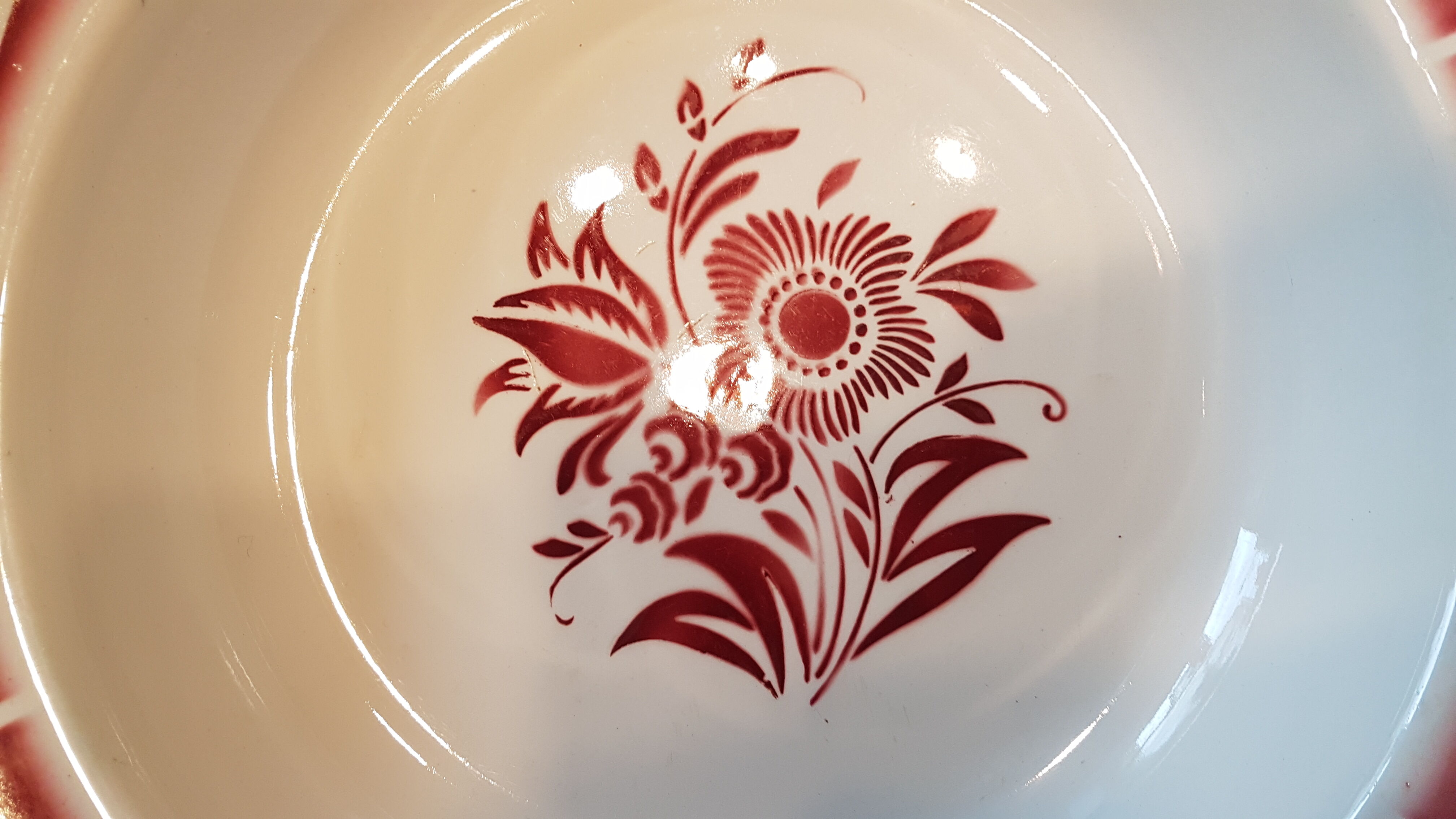 Great deep dish Sarreguemine earthenware