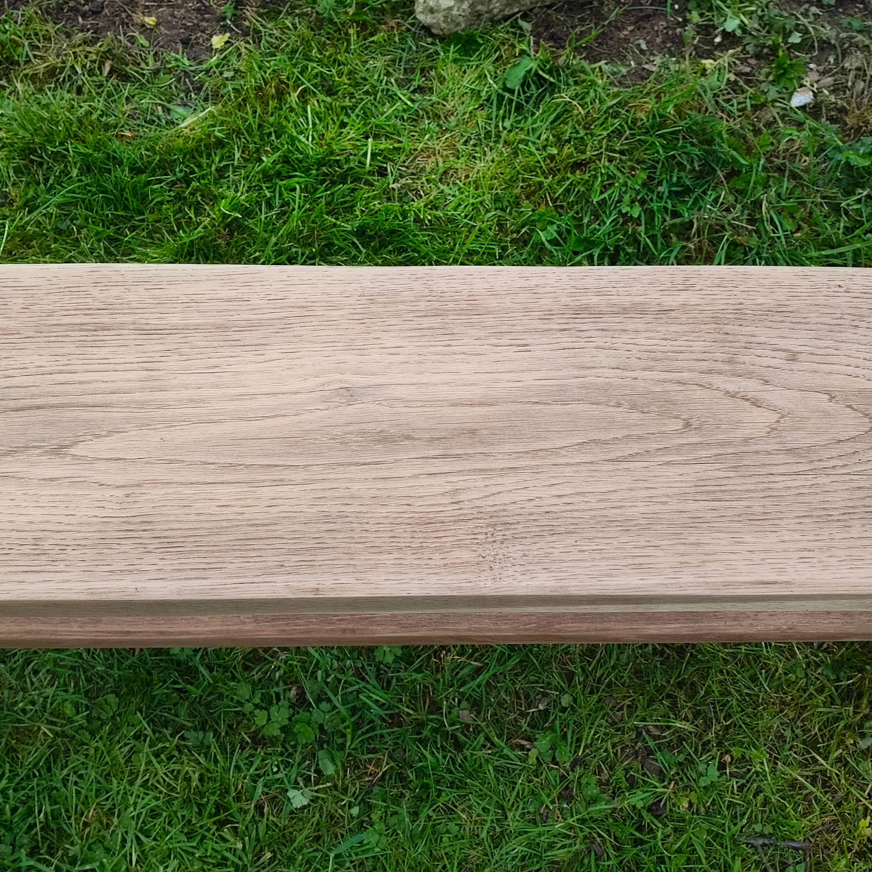 Solid oak farm bench