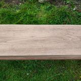 Solid oak farm bench