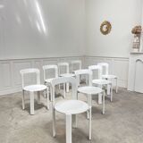 Set of off-white vintage chairs