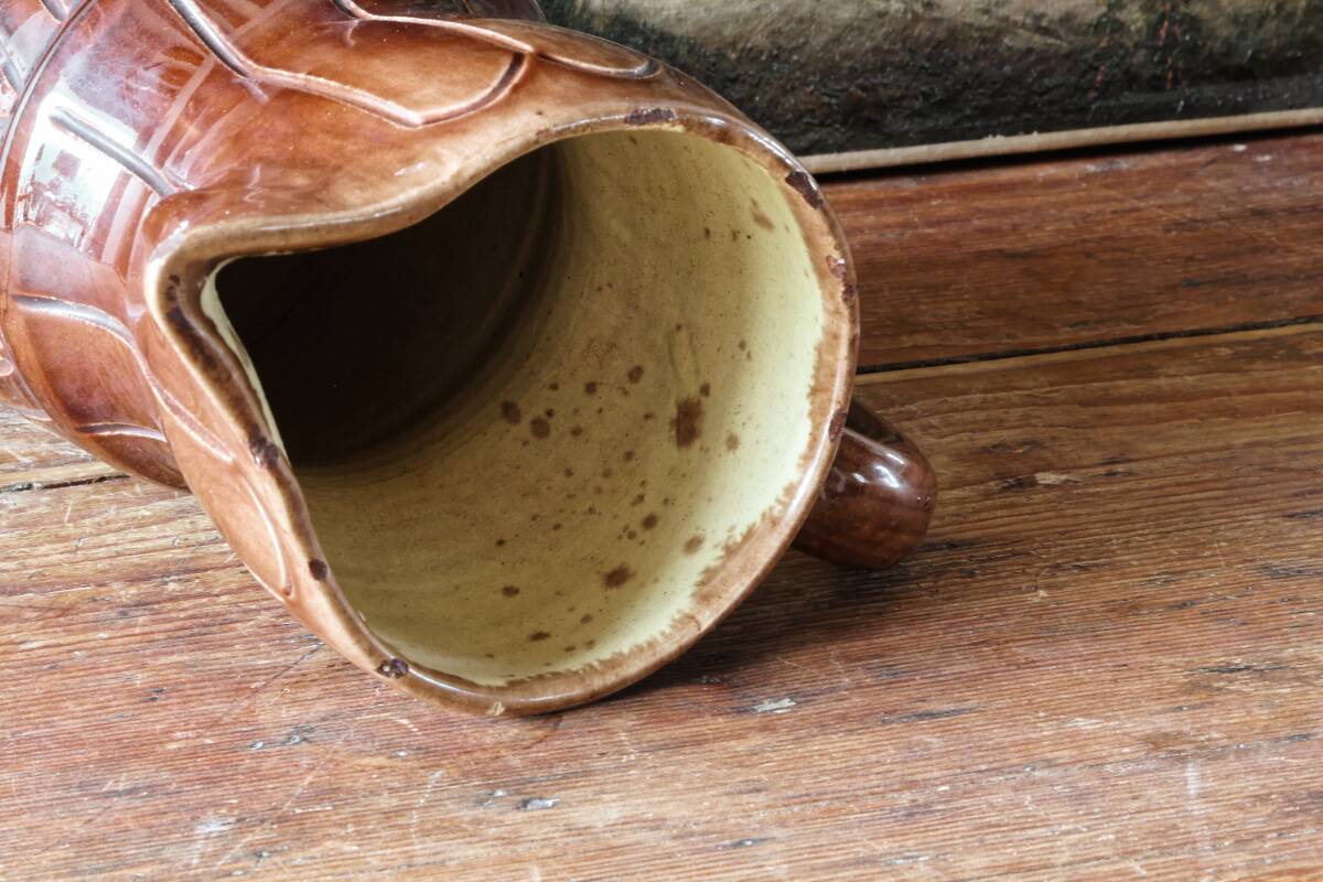 Large modernist glazed earthenware jug, 1950s