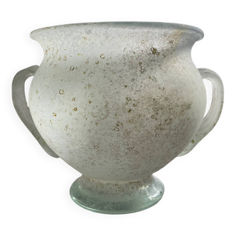 Vase à oreilles « Scavo » en pâte de verre Murano