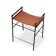 Classic and contemporary bar stool, natural brown leather and metal.