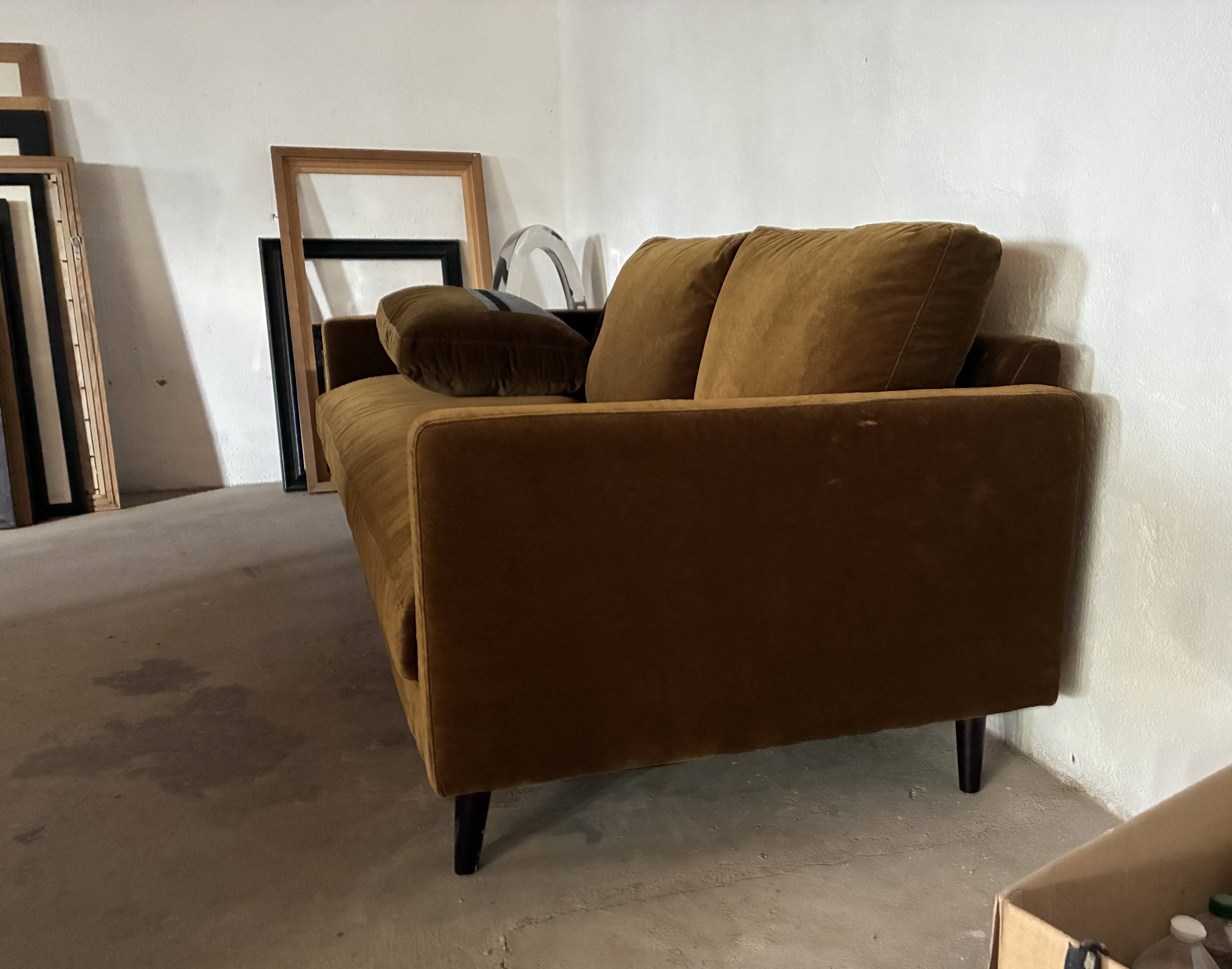 Large velvet sofa Kant 3/4 seats